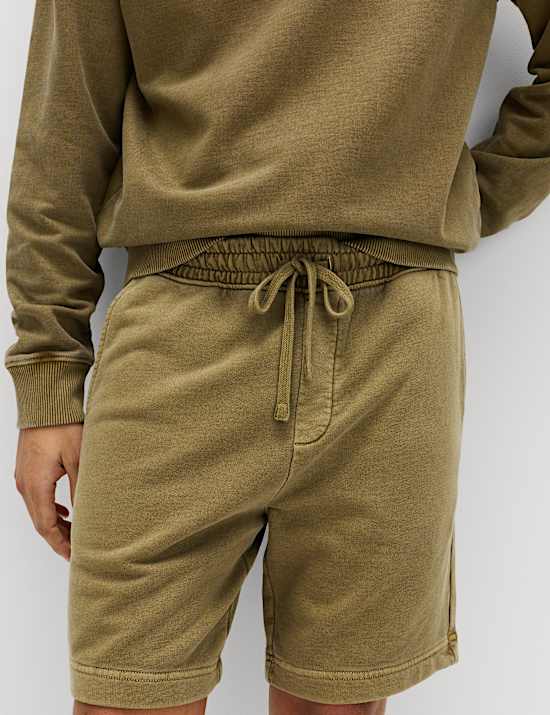 Relaxed Fit Pure Cotton Garment Dye Short