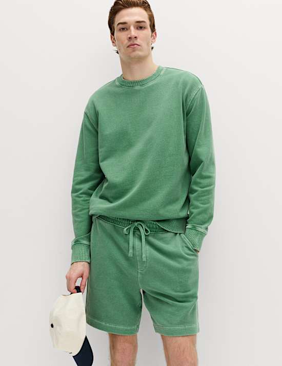 Relaxed Fit Pure Cotton Garment Dye Short