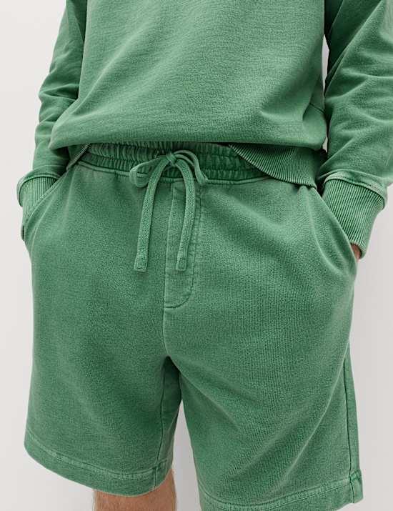 Relaxed Fit Pure Cotton Garment Dye Short