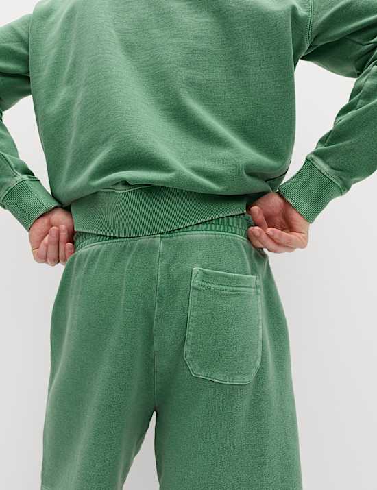 Relaxed Fit Pure Cotton Garment Dye Short