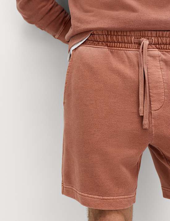 Relaxed Fit Pure Cotton Garment Dye Short