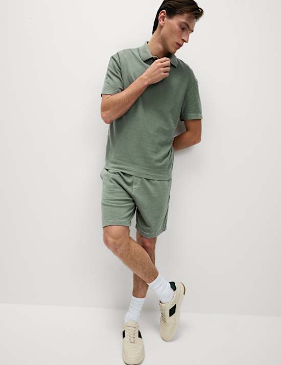 Polo 100 % coton teint en pièce coupe décontractée