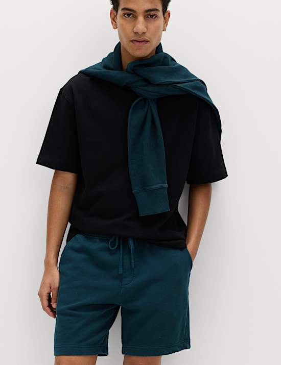 Relaxed Fit Poloshirt aus reiner Baumwolle in St&uuml;ckf&auml;rbung