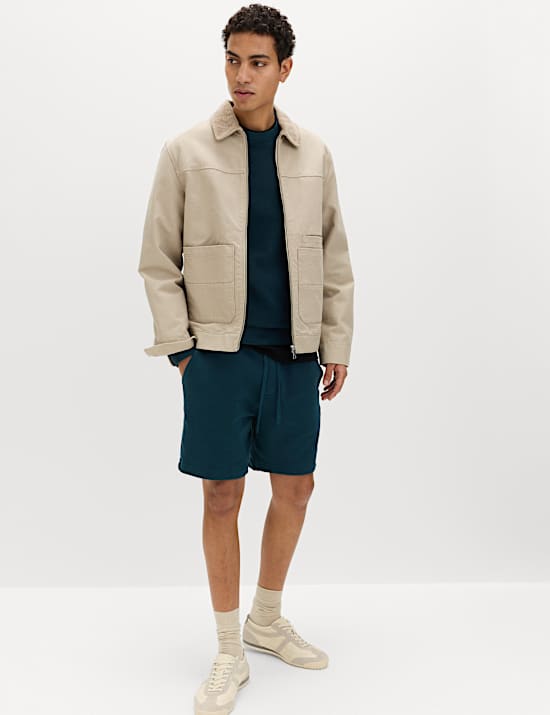 Relaxed Fit Poloshirt aus reiner Baumwolle in St&uuml;ckf&auml;rbung