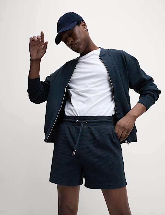 Waffle Pure Cotton Oversized Shorts