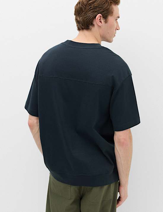 Cotton Rich Crew Neck T-Shirt with Lyocell