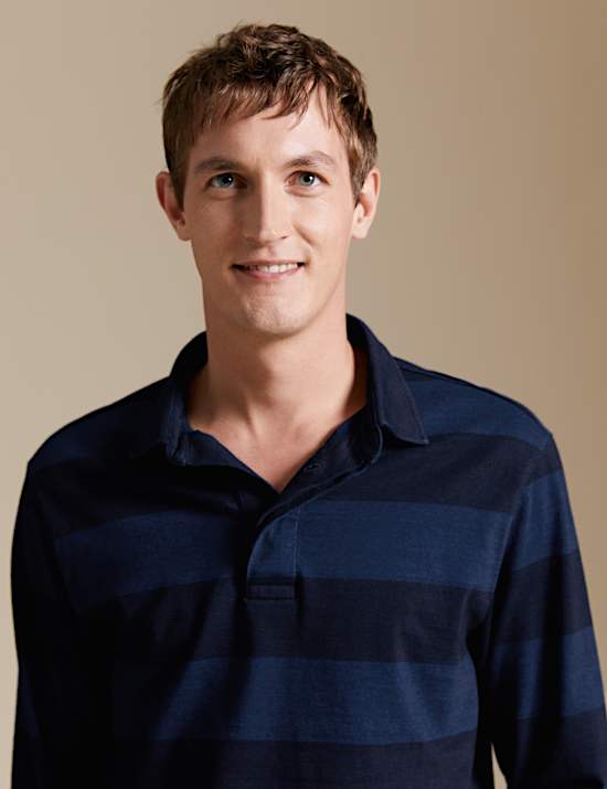 Sycamore Pure Cotton Striped Rugby Shirt