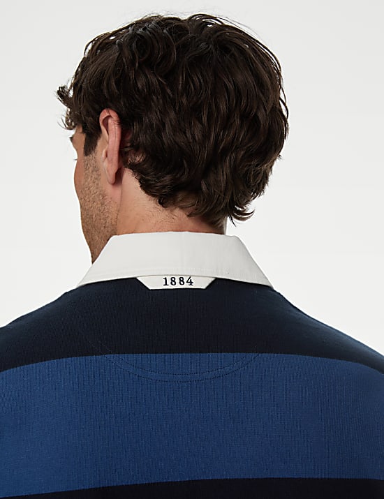 Pure Cotton Striped Rugby Top