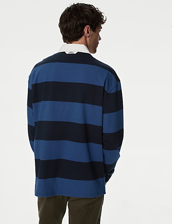 Pure Cotton Striped Rugby Top