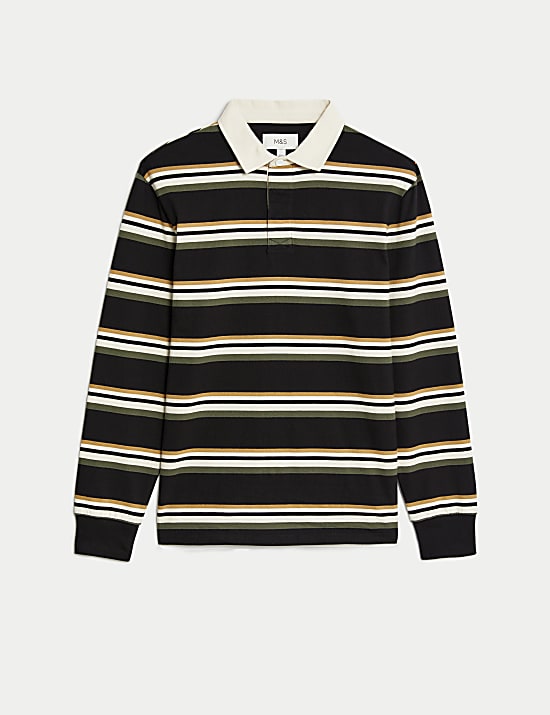 Pure Cotton Striped Rugby Shirt