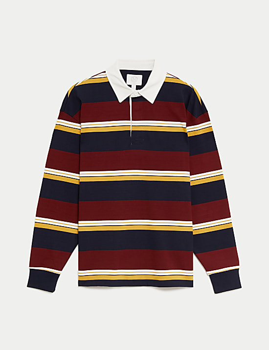 Pure Cotton Striped Rugby Top