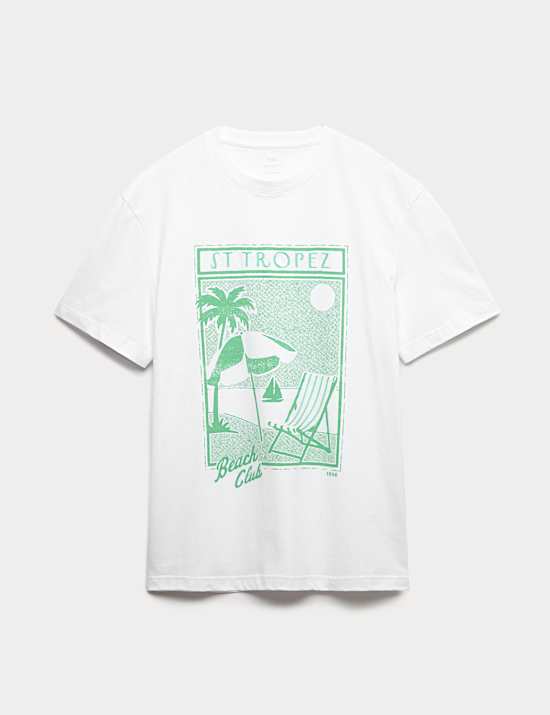 Pure Cotton St Tropez Graphic T-Shirt