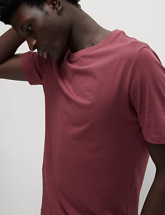 3pk Pure Cotton Crew Neck T-Shirts