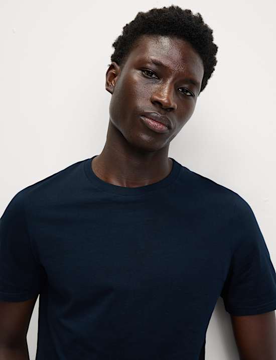 3pk Pure Cotton Crew Neck T-Shirts