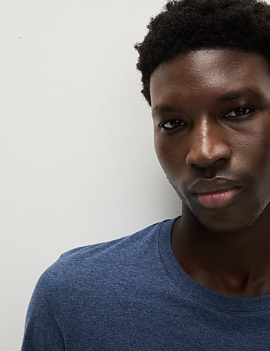 T-shirt με κλειστή στρογγυλή λαιμόκοψη από 100% βαμβάκι, σετ των 3