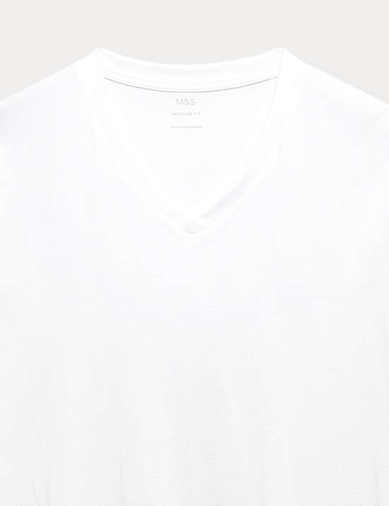 3 Pack Pure Cotton V-Neck T-Shirts