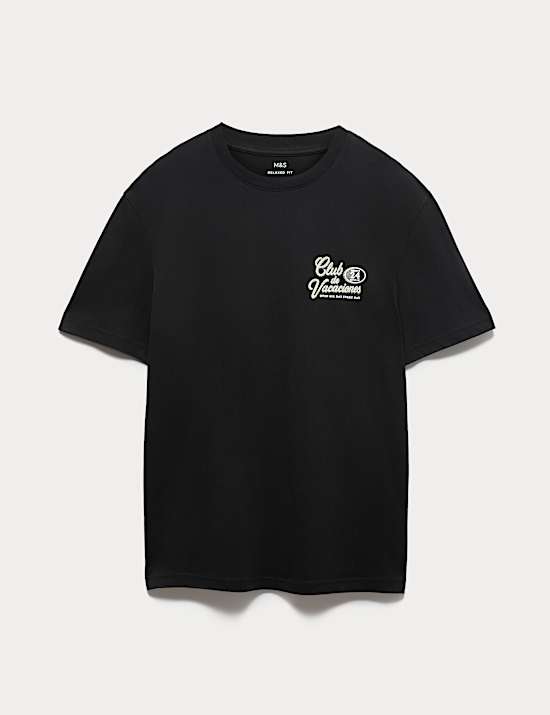 חולצת טי Club De Vacaciones מכותנה טהורה