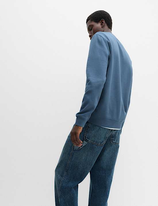 Sudadera de algod&oacute;n con interior cepillado