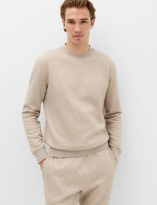 Cotton Rich Brushback Sweatshirt