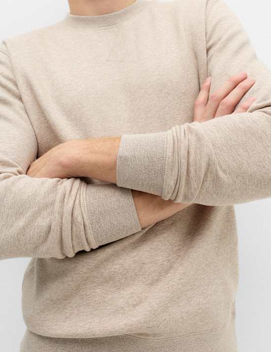Cotton Rich Brushback Sweatshirt