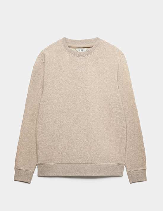 Cotton Rich Brushback Sweatshirt