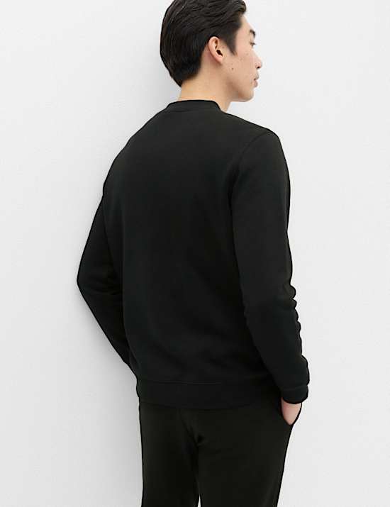 Sweat-shirt en coton card&eacute;