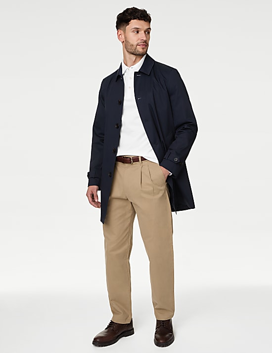 2er-Pack Langarm-Poloshirts aus reiner Baumwolle