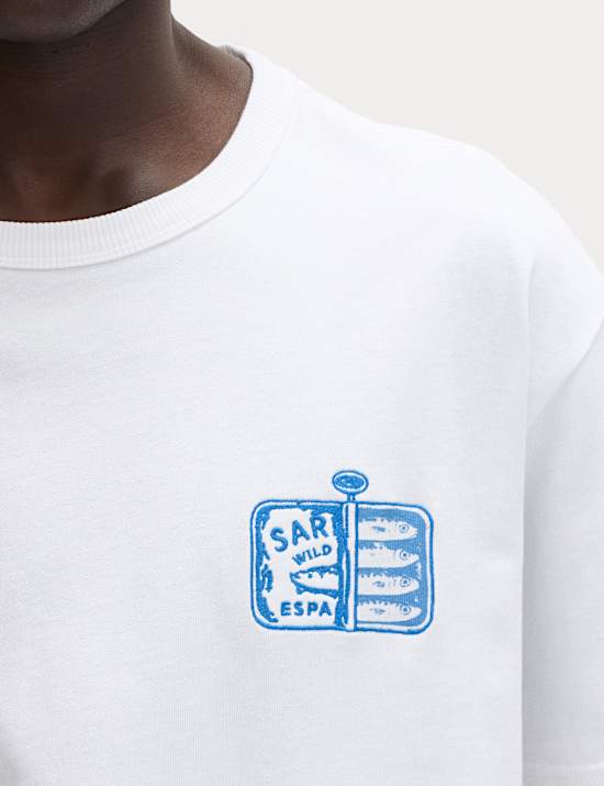 Pure Cotton Sardinas Espanolas Graphic T-Shirt