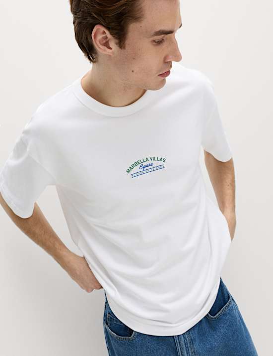 Pure Cotton Marbella Villas Graphic T-Shirt