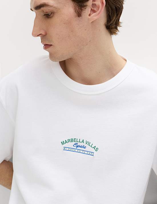 Pure Cotton Marbella Villas Graphic T-Shirt