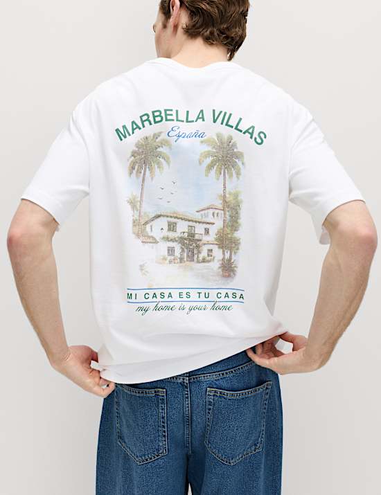 Pure Cotton Marbella Villas Graphic T-Shirt