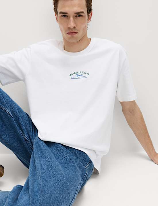 Pure Cotton Marbella Villas Graphic T-Shirt