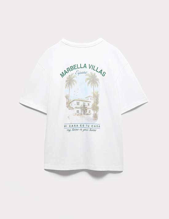 Pure Cotton Marbella Villas Graphic T-Shirt