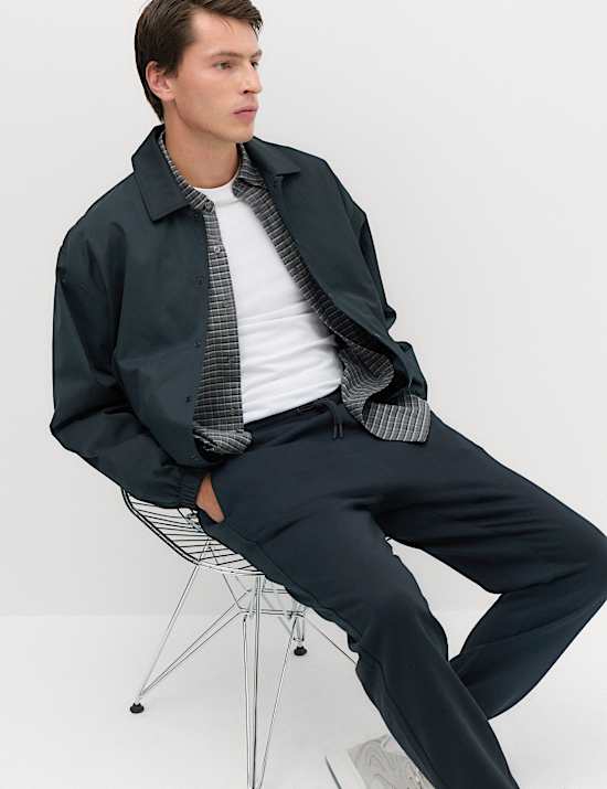 Cotton Rich Brushback Cuffed Joggers