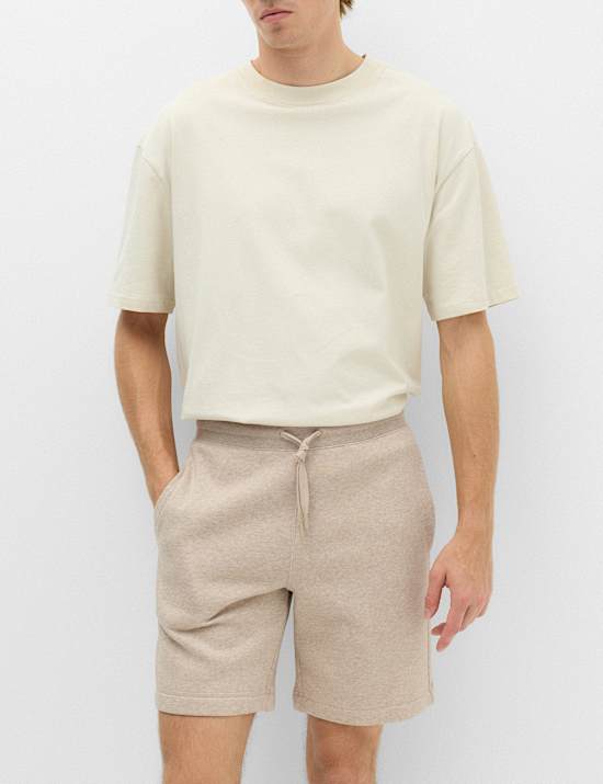 Cotton Rich Brushback Mid Length Shorts