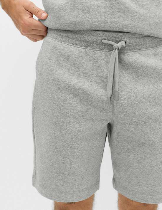 Cotton Rich Brushback Mid Length Shorts