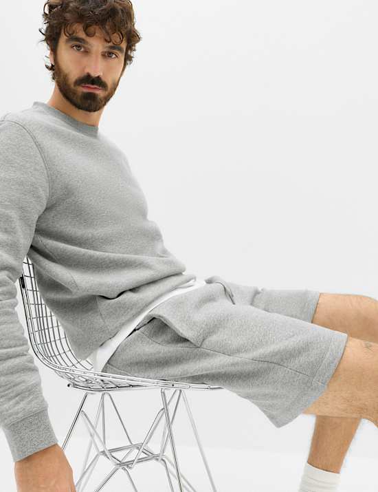Cotton Rich Brushback Mid Length Shorts