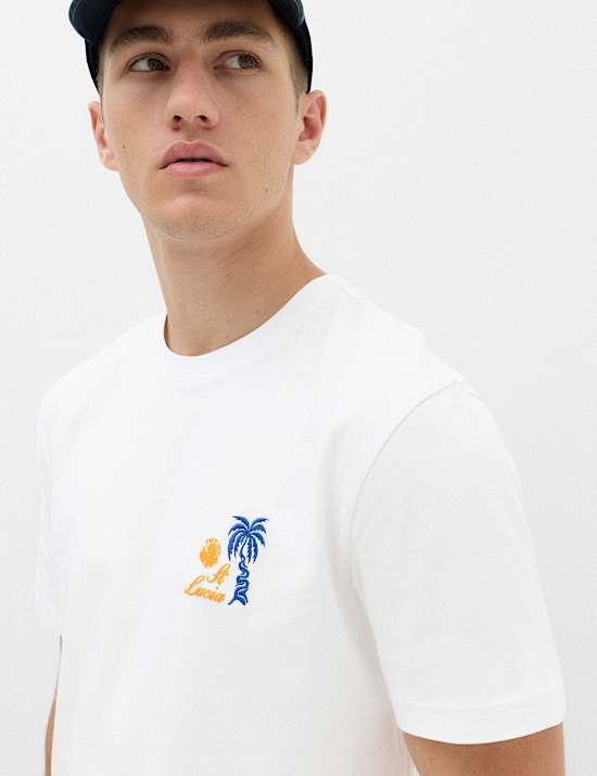 Pure Cotton St Lucia Graphic T-Shirt