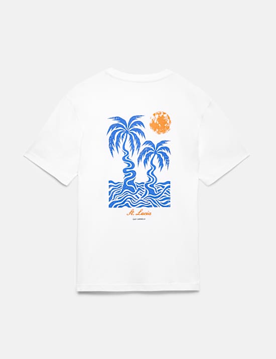 Pure Cotton St Lucia Graphic T-Shirt