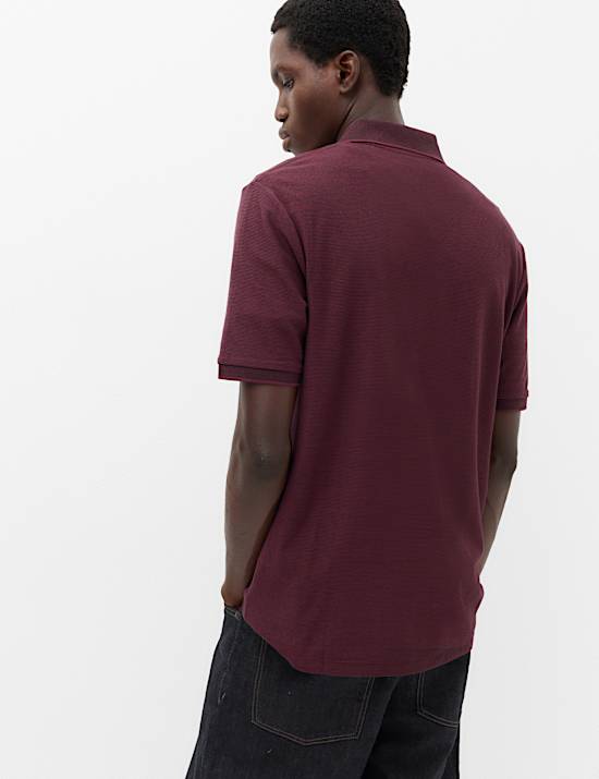 2pk Cotton Rich Textured Polo Shirt