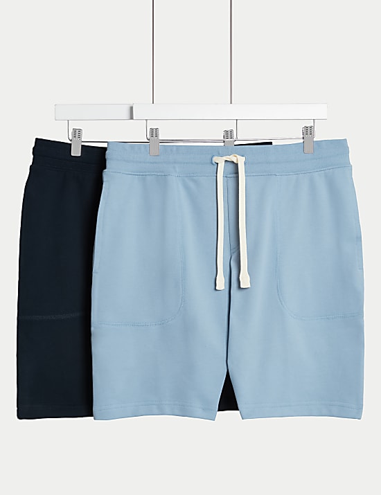 2 Pack Pure Cotton Jersey Shorts