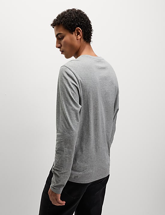 2pk Pure Cotton Long Sleeve T-Shirts