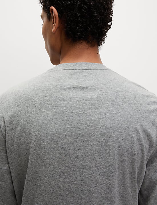 2pk Pure Cotton Long Sleeve T-Shirts