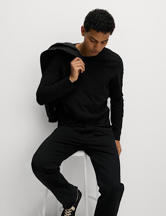 2 Pack Pure Cotton Long Sleeve T-Shirts