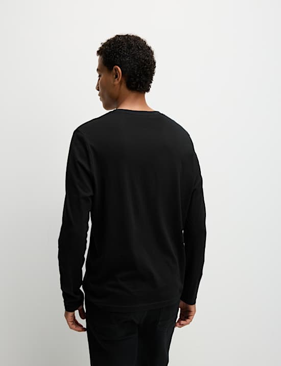 2 Pack Pure Cotton Long Sleeve T-Shirts