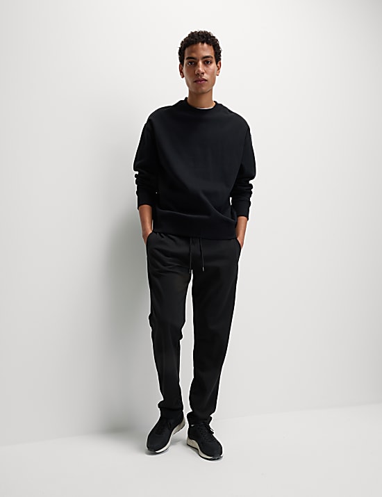 Jogger με ίσια μπατζάκια και υψηλή περιεκτικότητα σε βαμβάκι, σετ των 2