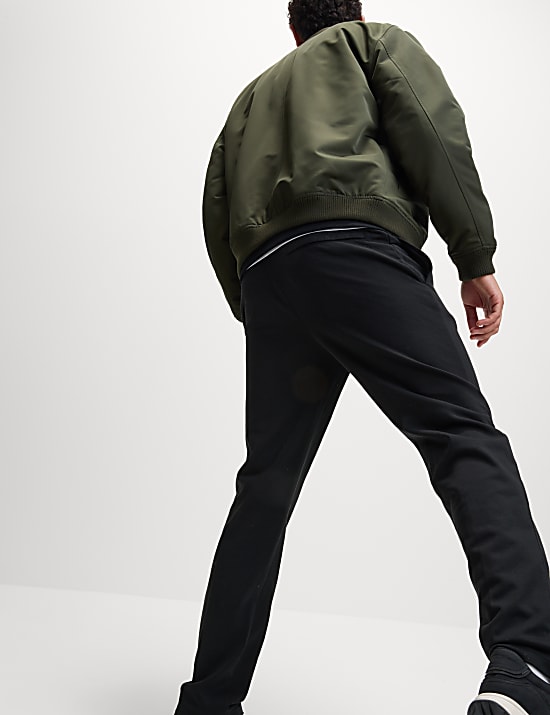 Jogger με ίσια μπατζάκια και υψηλή περιεκτικότητα σε βαμβάκι, σετ των 2