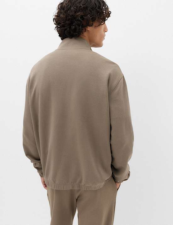 Sweat-shirt en coton id&eacute;al enti&egrave;rement doubl&eacute; &agrave; fermeture &agrave; glissi&egrave;re