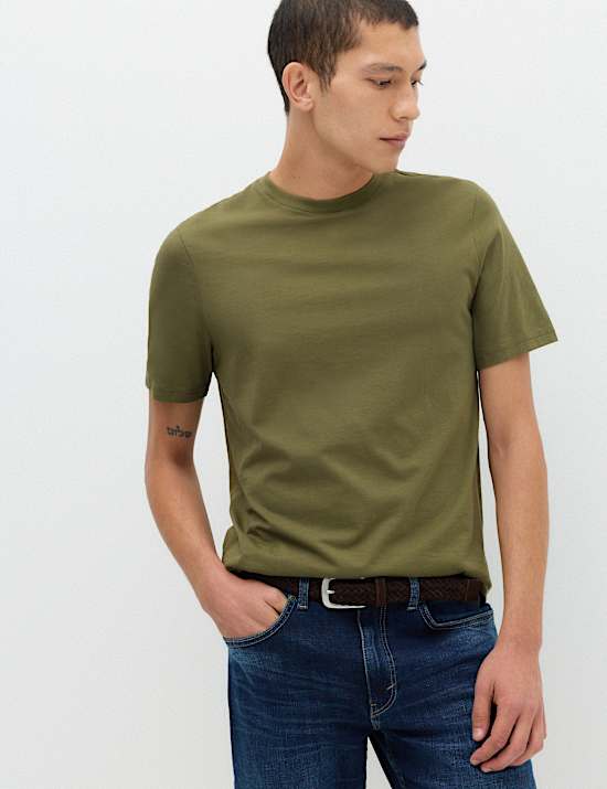 5 Pack Pure Cotton Crew Neck T-Shirts
