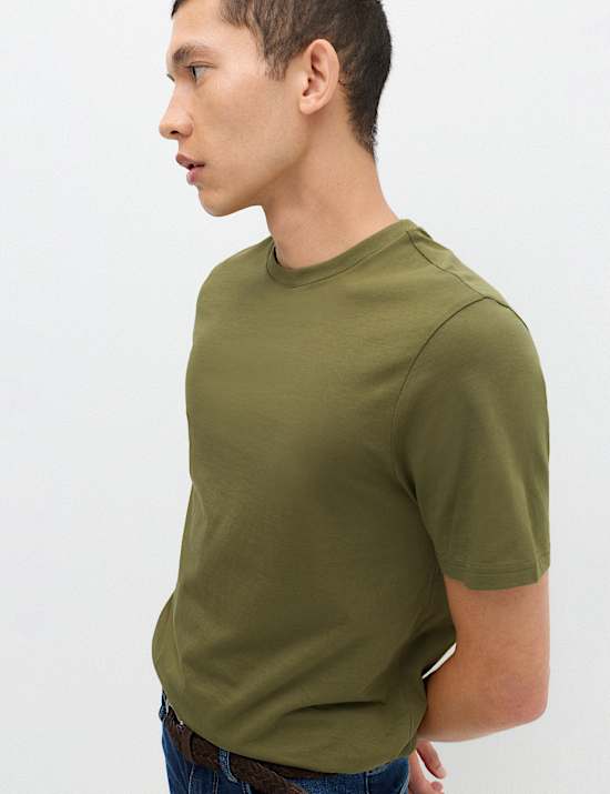 5 Pack Pure Cotton Crew Neck T-Shirts